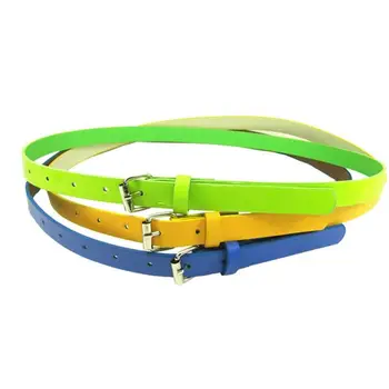 

Belts For Women Luxury Designer Brand Fashion Leather Fine Belts Gold White Silver Green Black Small Steel Buckle Belt