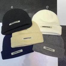 Beanie Winter Hats For Women Ladies Men Brimless Watch Docker ESSENTIALS Skull Cap Bonnet Autumn Knitted Hip hop Skullies Cuffed