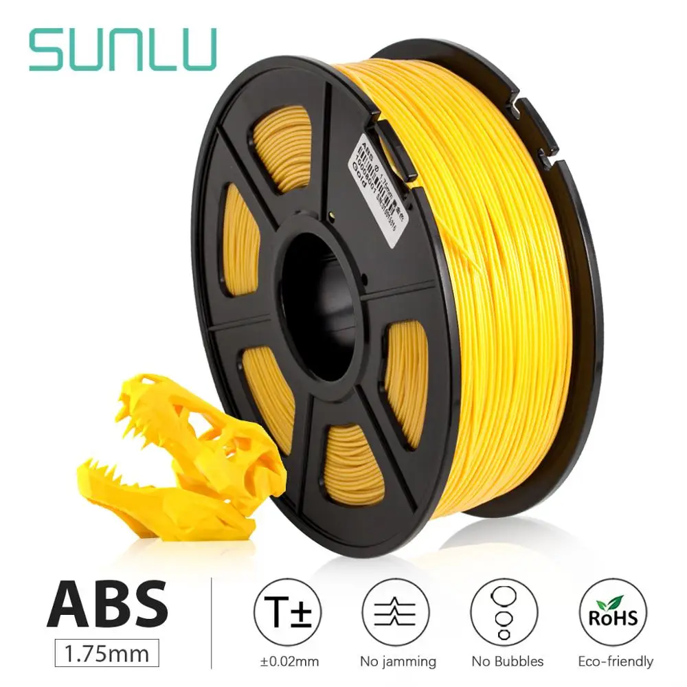 

SUNLU 3D Printer Filament ABS 1.75 mm 3D Printing filament for 3D Printers and 3D Pens Low Odor Dimensional Accuracy +/- 0.02 mm