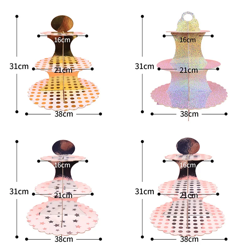 Wedding Cake Dessert Stand Rack Paper Cake Platter Food Fruit Display Rack Tray