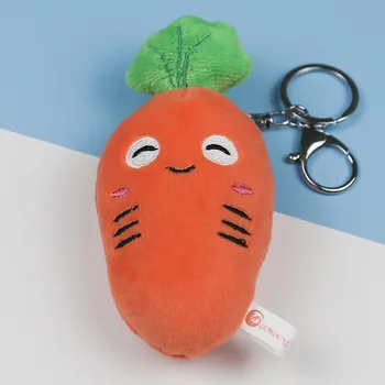

Cute Fruits Keychain plush Carrot Keychains Women Men Key Chain Car Key Ring toy Small Gift Pendant Student School Bag Pendant