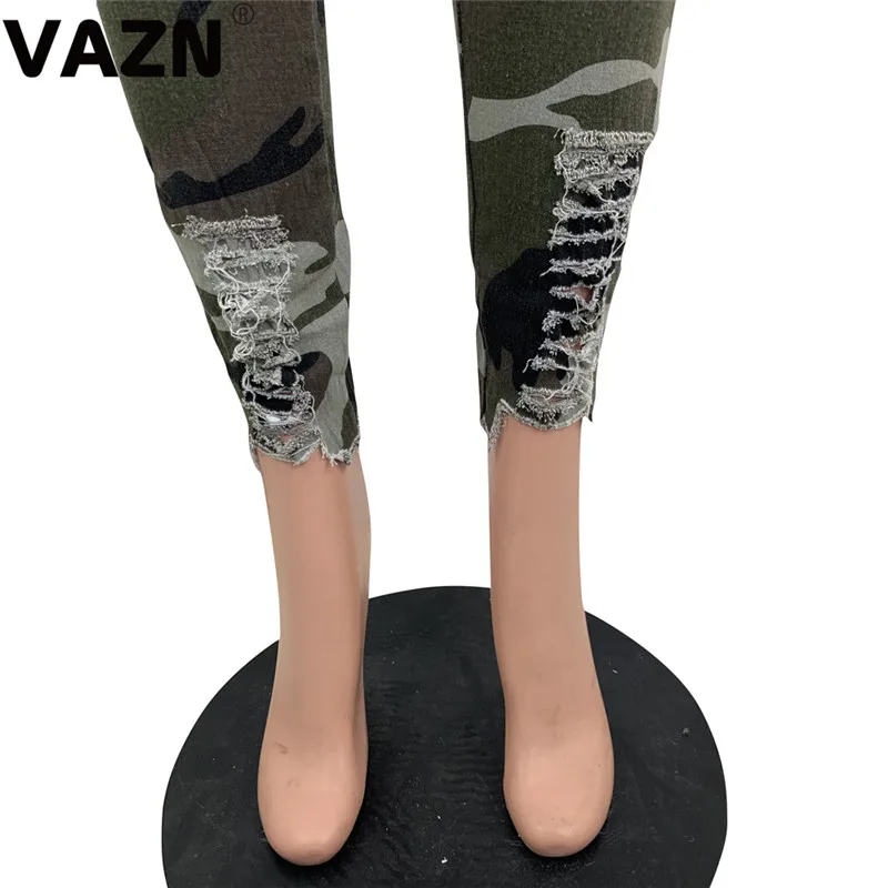 VAZN MOY5121 Топ осень Камуфляжный узор энергия уличная Смарт популярное отверстие Джокер повседневные Daly женские длинные узкие брюки