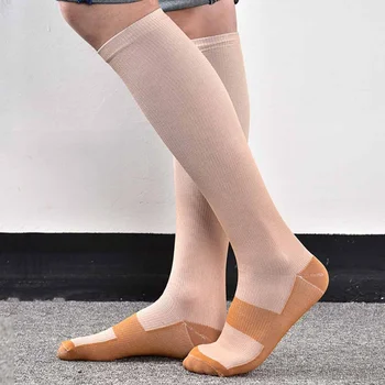 

Girl Men Foot Anti Fatigue Soft Pain Relief Anti-Fatigue Compression Socks Support Knee High Sock