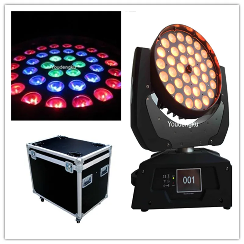 

8pcs with flycase DJ stage light lyre led zoom moving rgbw 4in1 moving head 36x10w LED Moving Head ZOOM Beam Wash Club stage