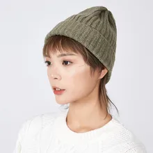 Женская зимняя Шапка с толстым вязаным воротником, теплая Шапка Женская, зимняя Шапка, зимние шапки для женщин, Gorros Mujer Invierno