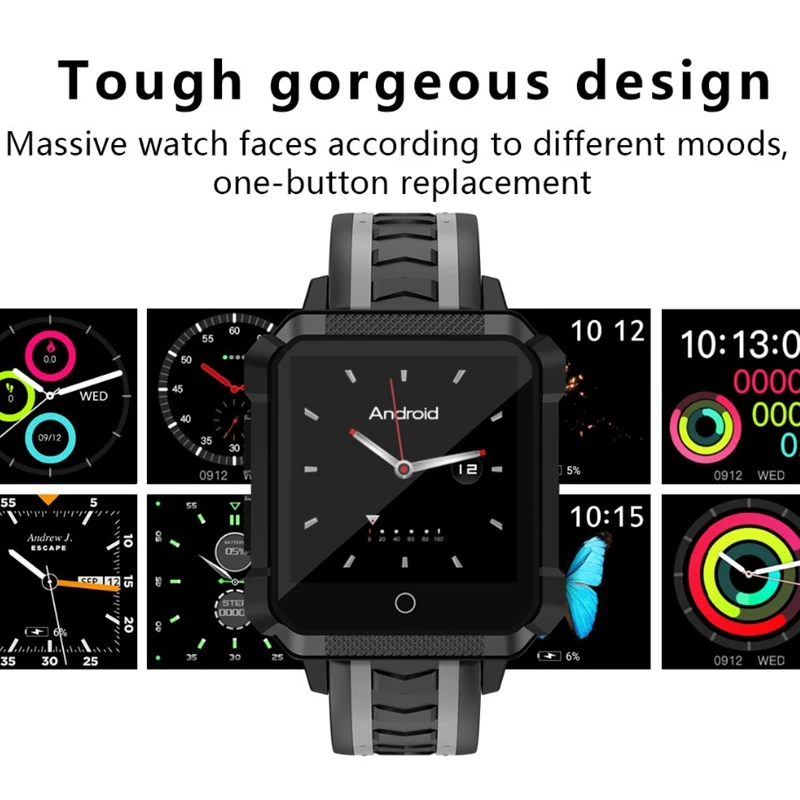 ABHU-H7 Смарт-часы Android 6,0 MTK 6737 1 Гб+ 8 Гб 600 мАч, пульсометр, Gps, Wi-Fi, пневматические Смарт-часы с Bluetooth, Смарт-часы