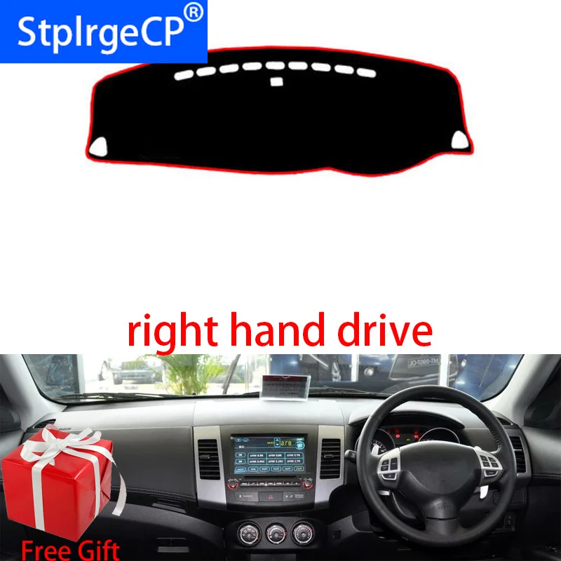 Приборной панели автомобиля крышка коврик для Mitsubishi outlander 2009-2012 правым Dashmat Pad Даш