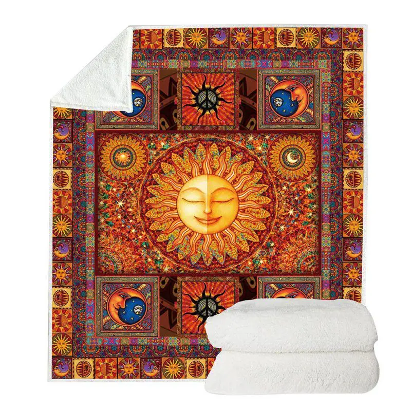 130X150cm Двустороннее Флисовое одеяло с абстрактным рисунком для кровати, дивана, дивана, детей и взрослых на год и Рождество - Цвет: 130X150cm