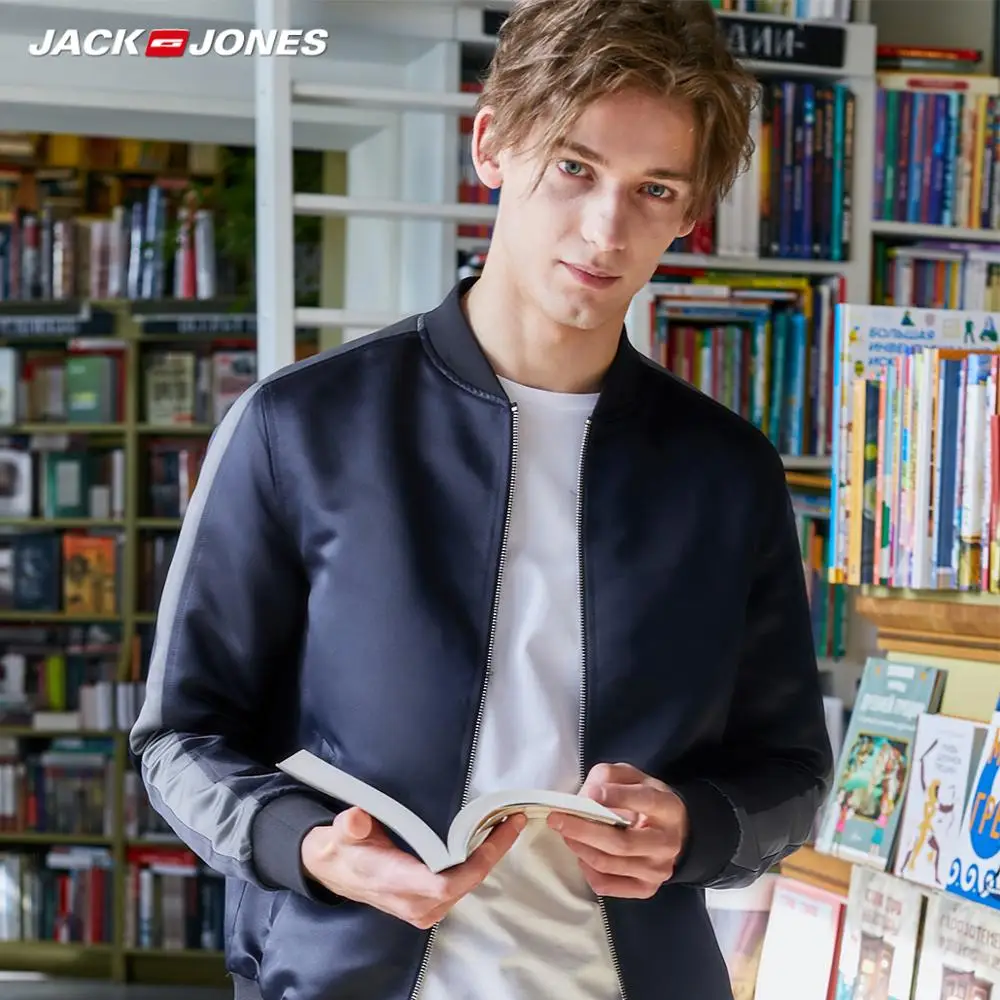 JackJones Men's Korean Casual Baseball Collar Contrasting Jacket streetwear| 219321510 JackJones Men's Korean Casual Baseball Collar Contrasting Jacket streetwear| 219321510