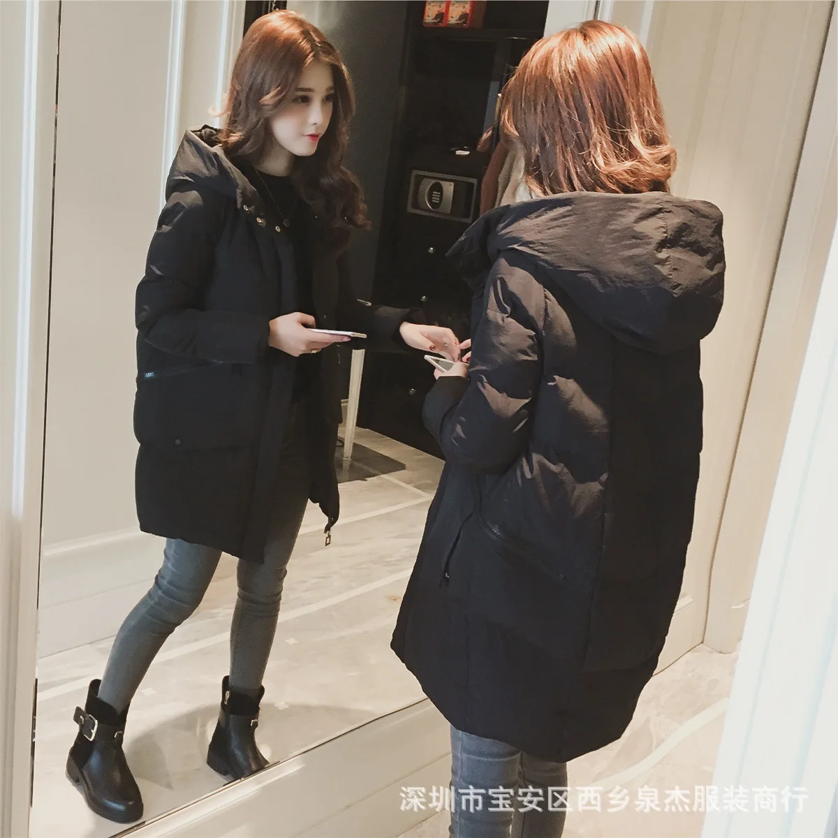 

Autumn And Winter Korean-style Large Size WOMEN'S Wadded Jacket Coat Stock Overstock Fashion New Style Cotton-padded Clothes Fem