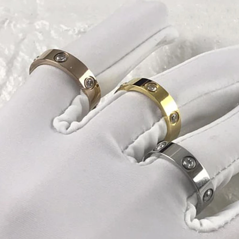Finger Rings Fashion Rings Crystal Rings Stainless Steel Rings Stainless Steel Crystal Rings For Women