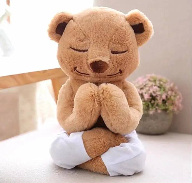 Милый плюшевый игрушечный плюшевый медвежонок Yoga Bear 40 см мягкие игрушки Подушка День рождения Рождественский подарок#1965