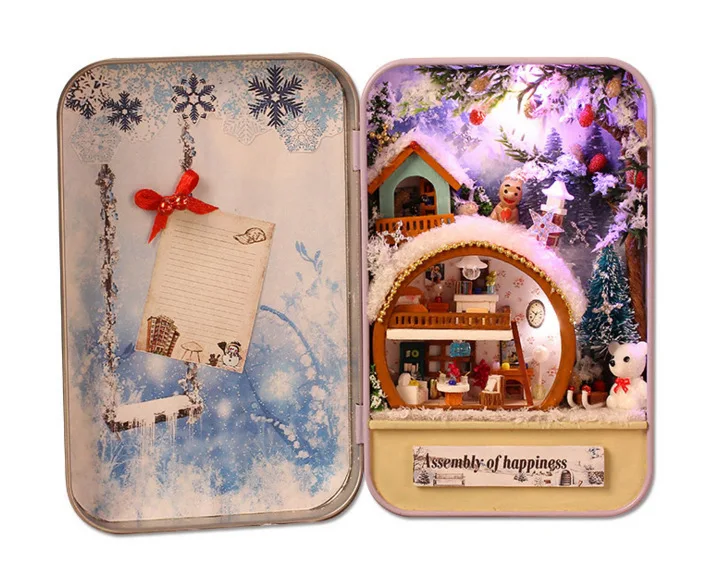 DIY Домик коробка театр Новая Зеландия ранчо ручной сборки дом модель dream town джунгли время Кукольный дом
