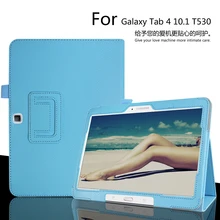 Smart auto sleep/wake capa para samsung galaxy tab 4 10.1 t530 t531 t535 tablet capa de couro do plutônio para tab 4 SM-T530 Sm-T531(China)