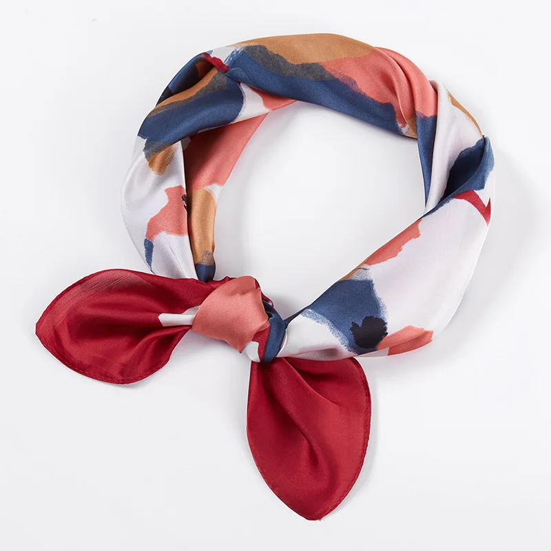 

Женский шифоновый шарф-повязка на голову с принтом граффити 70x70 см