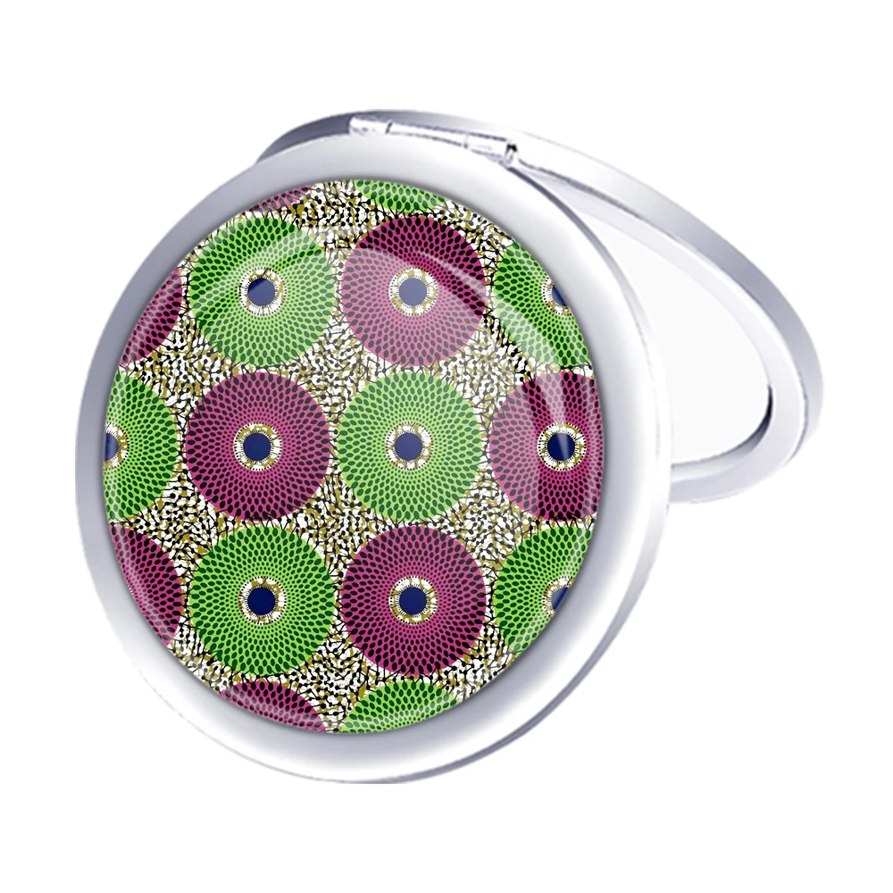 

african print mirror Fashion ankara print accessories Portable Round Mirror Mini Makeup Mirror Gift Giveaway Cute Mirror