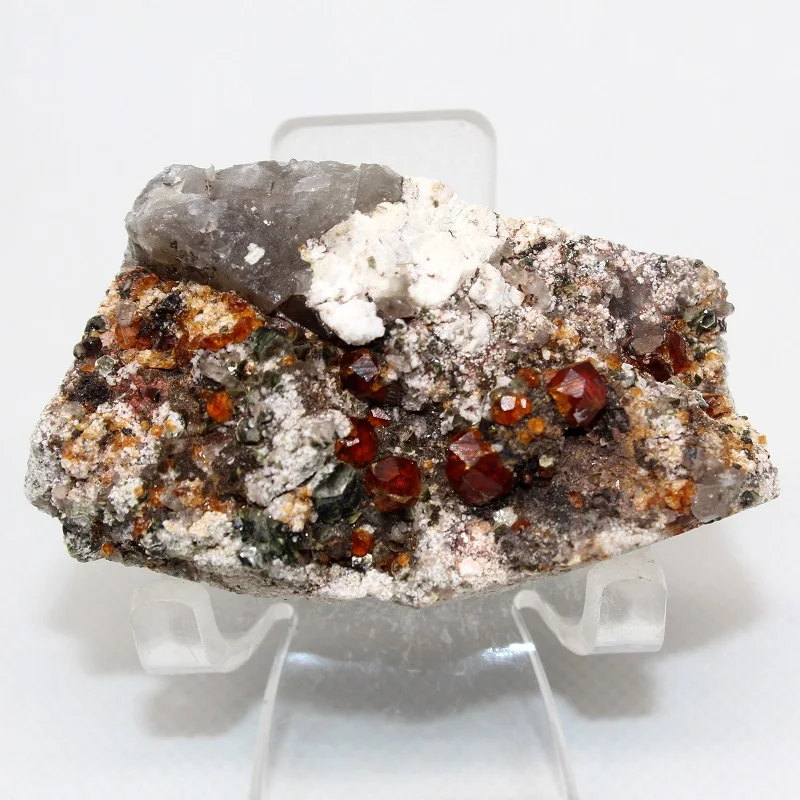 Натуральный гранат и чай кристалл симбиоз минералы образцы камней и кристаллов целебные кристаллы кварцевые драгоценные камни - Цвет: 74g