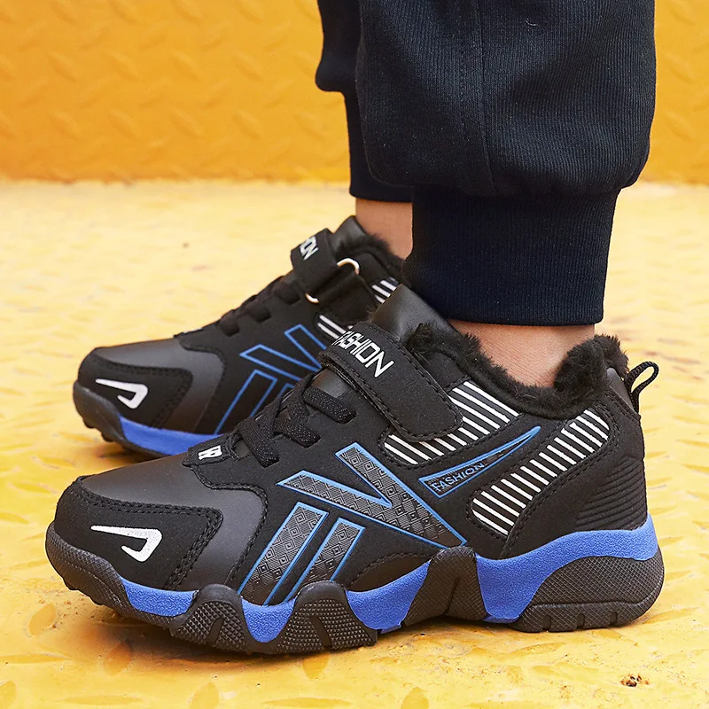 

Children Cotton-padded Shoes Winter 6 Brushed And Thick 7 BOY'S Athletic Shoes 8 Big Boy 9 Little Boy 10-Year-Old Winter Shoes 1