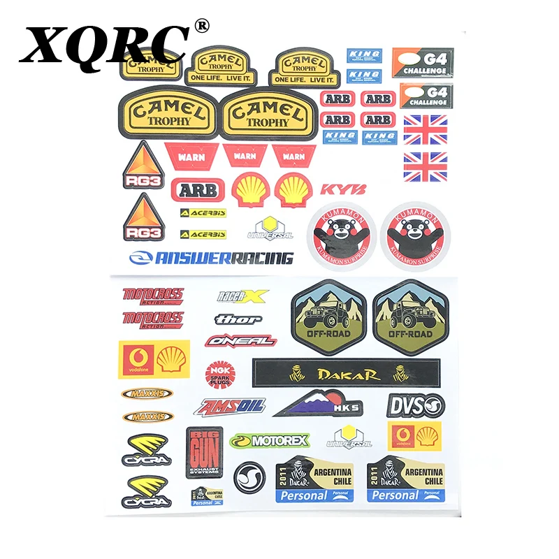 

1 / 10 scale RC Wrangler jeep traxxas trx-4 defender axial scx10ii jkmax D90 D110 logo label sticker set 90027 90028 90046 trx6
