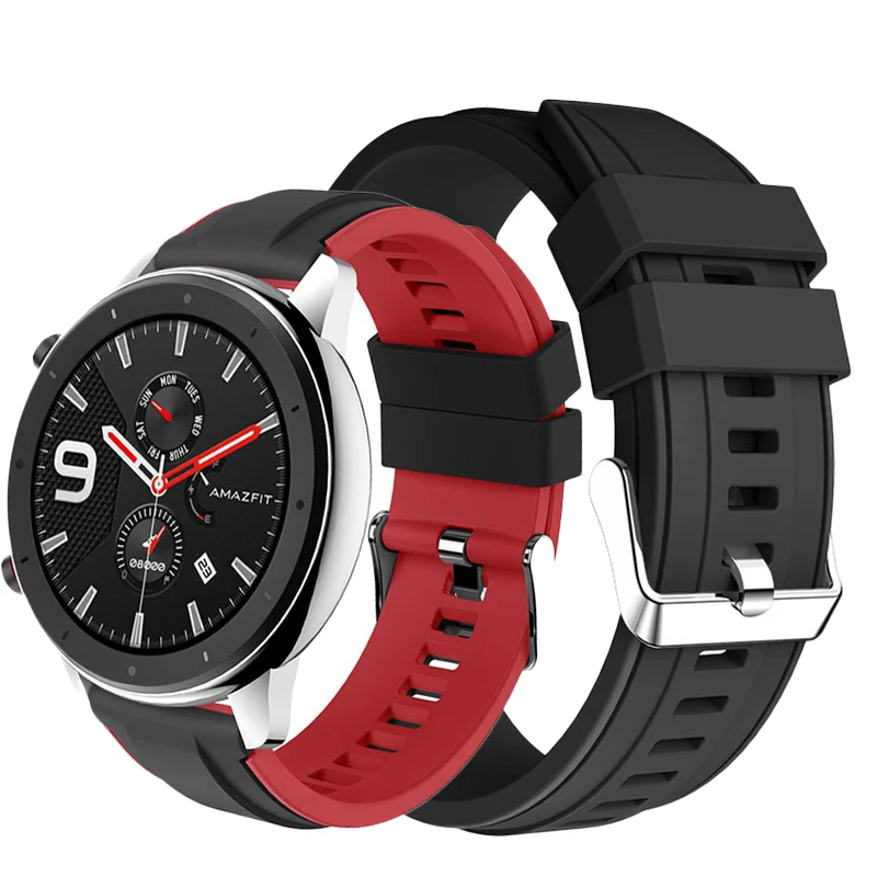 Силиконовый ремешок для часов Xiaomi Huami Amazfit GTR 47 мм смарт-браслет мужчин и женщин