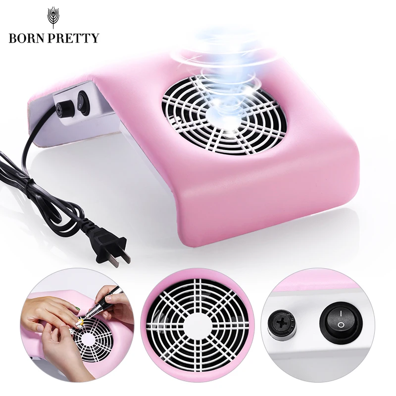 Billig 40 30W Nagel Staub Collector mit Fan Rosa Weiß Nagel Saug Staub Kollektor Elektrische Nagel Bohrer Maschine Reinigung nail art Werkzeuge