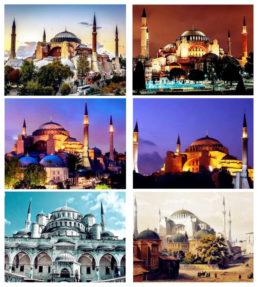 

5D DIY Diamond Painting Landscape Home Decoration Diamond Embroidery Hagia Sophia Diamond Sales Needlework