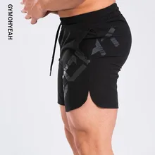 Gymohyah/мужские шорты, летние черные повседневные шорты для фитнеса, тренажерного зала, бодибилдинга, бега, тренировочная одежда, быстросохнущие Компрессионные шорты для мужчин