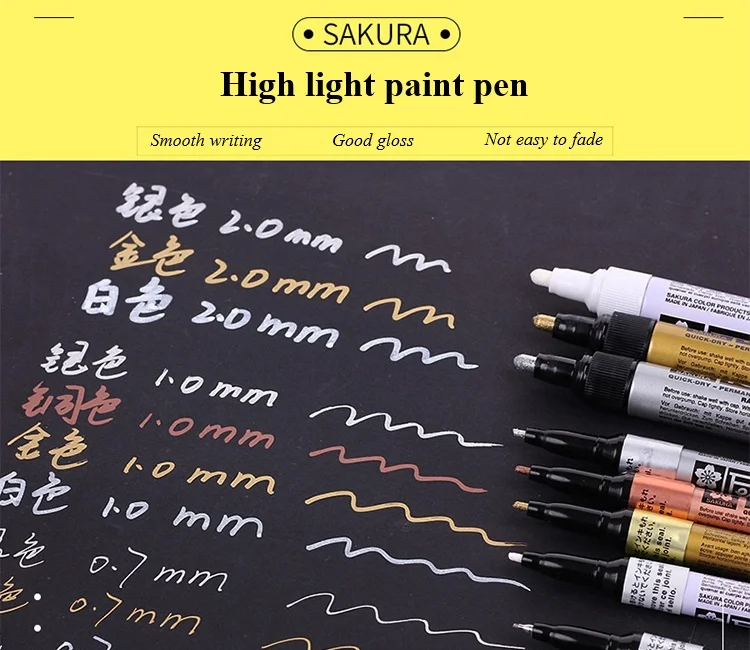 SAKURA масляный маркер высоколегкая ручка маркер для краски стекло/сталь/резина/дерево/пластик/одежда граффити Marcador Caneta студенческие принадлежности