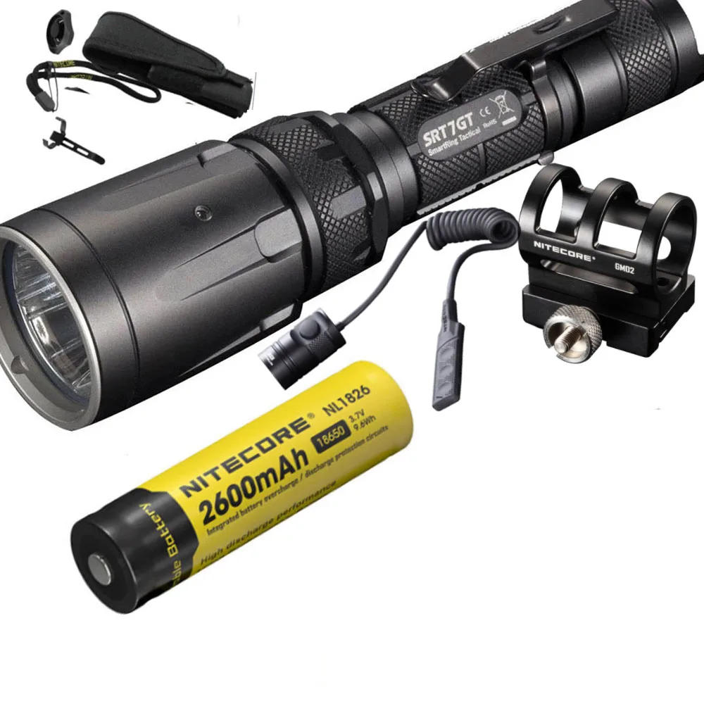 NL1826 RSW1 GM02 NITECORE SRT7GT Flashlight CREE XP-L HI V3 LED RGB Light max 1000LM beam distance 450 meter tactical torch+ RSW1+ GM02 - Испускаемый цвет: NL1826 RSW1 GM02