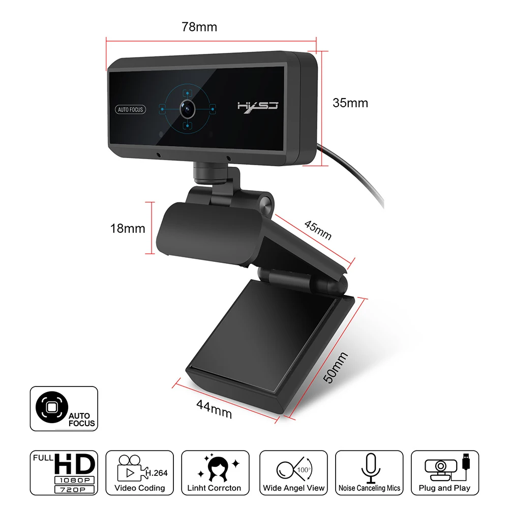 USB CMOS Настольные ноутбуки видеозвонки с микрофоном веб-камера Full HD 1080P PC 5 миллионов пикселей клип на автоматической фокусировки