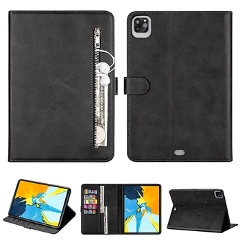 

Zipper Flip Leather Auto Sleep / Wake Case For iPad Pro 11 inch 2020 Card Holder Wallet Book Stands Cover For iPad Pro 11 "