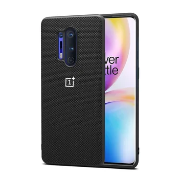 

Nylon bumper case for OnePlus 8 pro back cover cases and covers luxury brand 1+8 pro phone shell