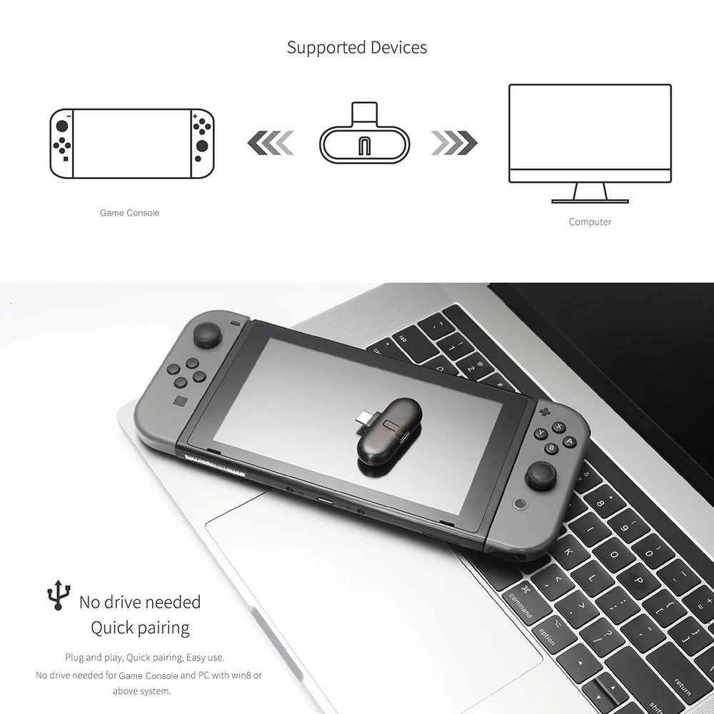 Gulikit GB1 ROUTE Mini USB беспроводной аудио адаптер Bluetooth передатчик приемопередатчик гарнитура для игровой консоли usb type-C адаптер