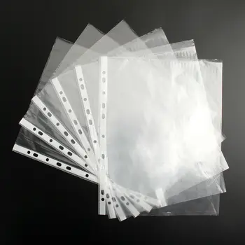 

5qty A4 Clear Plastic Punched Pockets Folders Filing Wallets Sleeves UK F&F Post Marker Storage Home Use File Oranize Collector