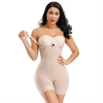 

Plus Size Women Full Body Shapewear Underbust Slimming Mid thigh Shaper Tummy Control Seamless Postpartum Body Girdle