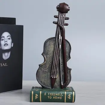 

Nordic Violin Statue Resin Figurine Home Decoration Modern Art Office Desk Decoration Wedding Gifts