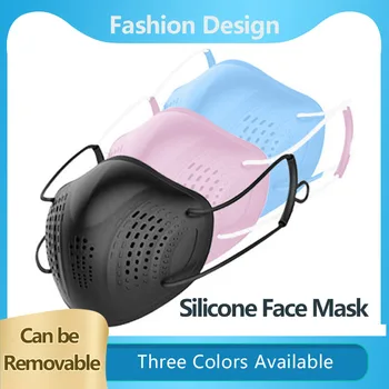 

1Pcs Adult Respiratory Protection Anti-fog And Dustproof Face Mask 3D Silicone Mask With Filter,Washable Protective Breathable