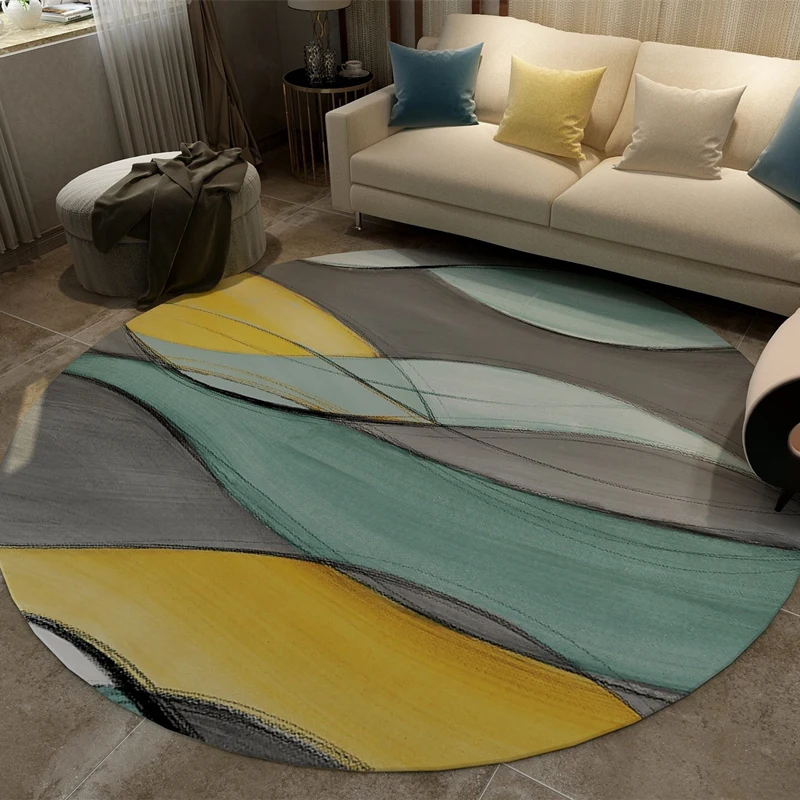 

Round carpet north European style ins abstract bedroom bedside carpet study computer table swivel chair cushion living room