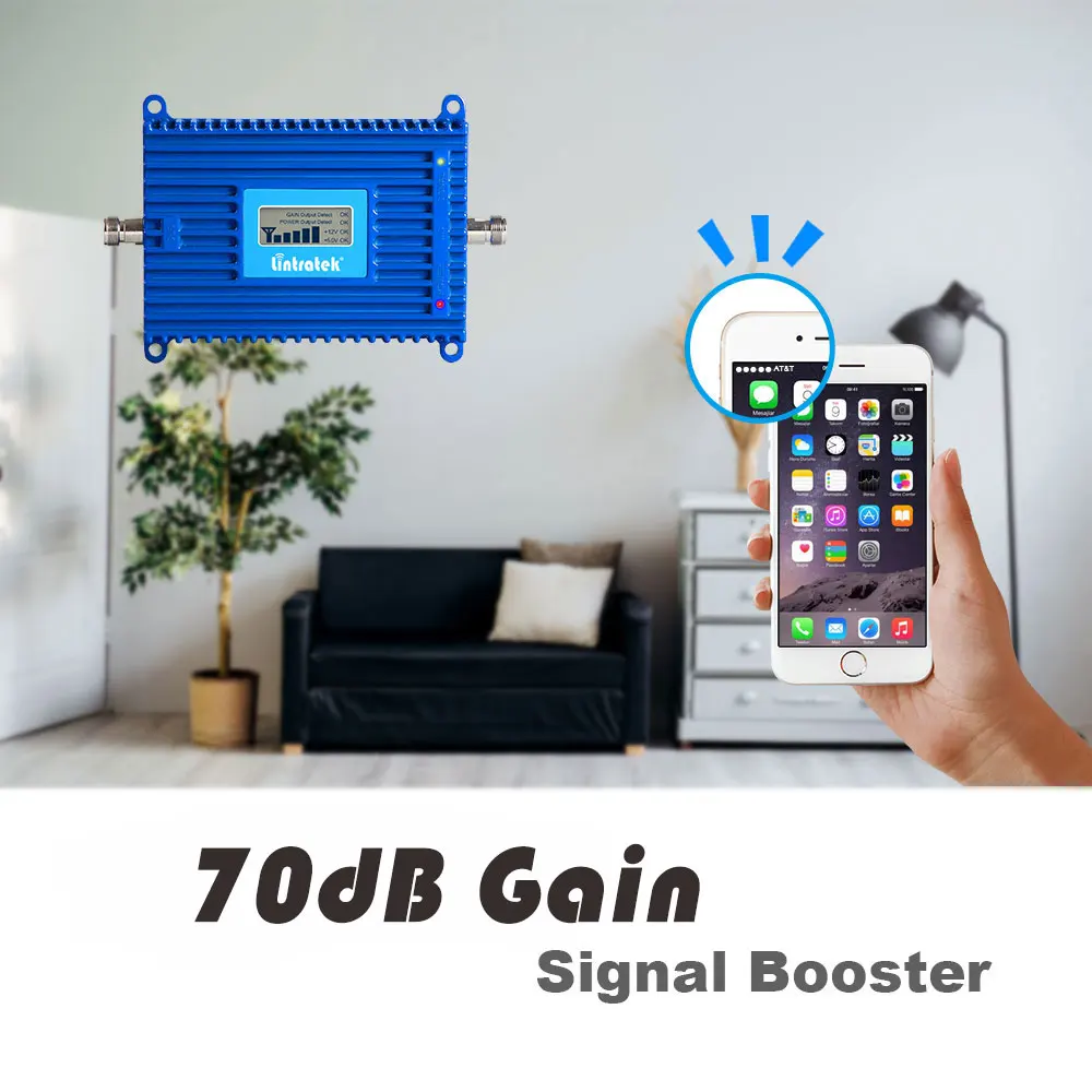 Lintratek 70dB с высоким коэффициентом усиления 4G LTE B3 FDD 1800MHz усилитель сигнала для мобильного телефона 4G интернет-Сотовый усилитель ретранслятор антенный набор S6
