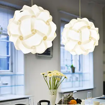 

25/30/40cm Creative DIY Infinity Puzzle Lampshade Kids Bedroom Light Decor Cover 30pcs/set DIY Assembly Durable Decor