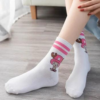 

One Piece Sock For Woman Adult Casual Ladies Soft Sox Luffy Chopper Creative Socks Cotton Spring Girls Trendy Cute Calcetines