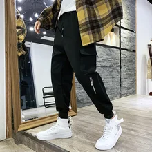 Ins комбинезоны, мужские Модные прямые свободные мульти-карманные японские повседневные брюки, ulzzang брюки