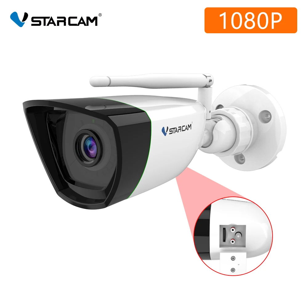 Vstarcam 1080P IP Camera Outdoor Bullet Wifi Camera AI Humanoid Detect IP66 Waterproof  IR Night Audio Reception CCTV Camera