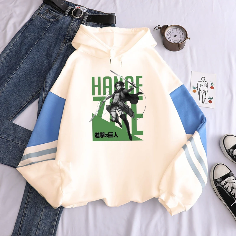 Sudadera con capucha de Anime Hanji Zoe Attack On Titan para mujer, ropa de de gran tamaño con gráficos Kawaii Harajuku, retales|Sudaderas con capucha y sudaderas| - AliExpress