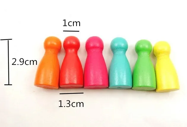 6 шт. деревянные шахматы 29 мм цветов в наборе|game pieces|wooden game pieceswood pawn |