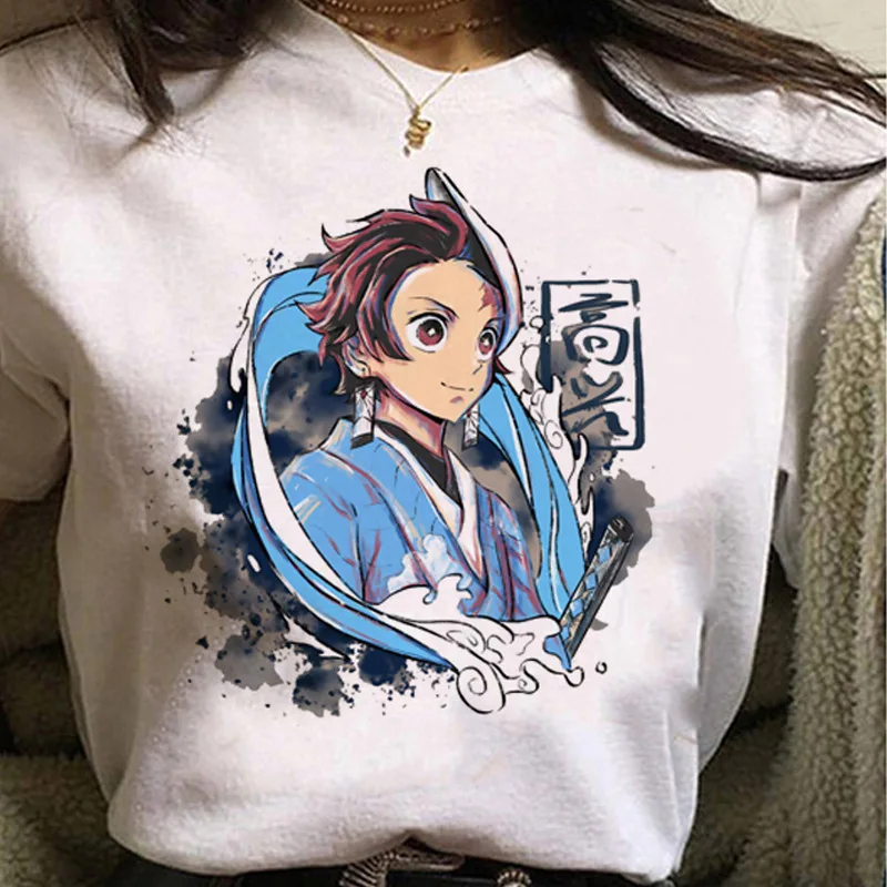 2022 Summer New Womens T-shirt Casual 3D Printing Japanese Anime Demon Slayer Lady's Short-Sleeved Cute Cartoon Printing T-Shirt t shirt oversize