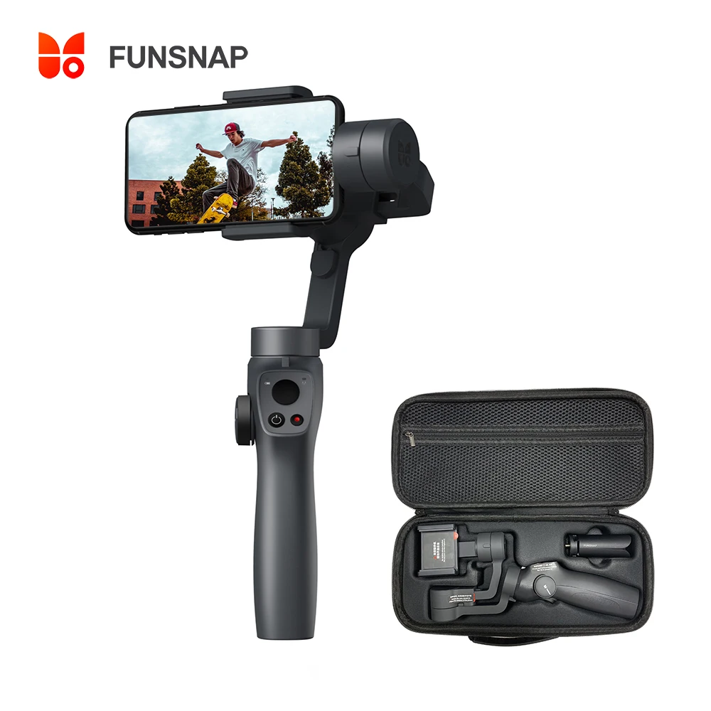 Funsnap Capture2S 3-Axis Handheld Gimbal Stabilizer Focus Pull & Zoom for Smartphone Camera Video Record Bluetooth Vlog Live