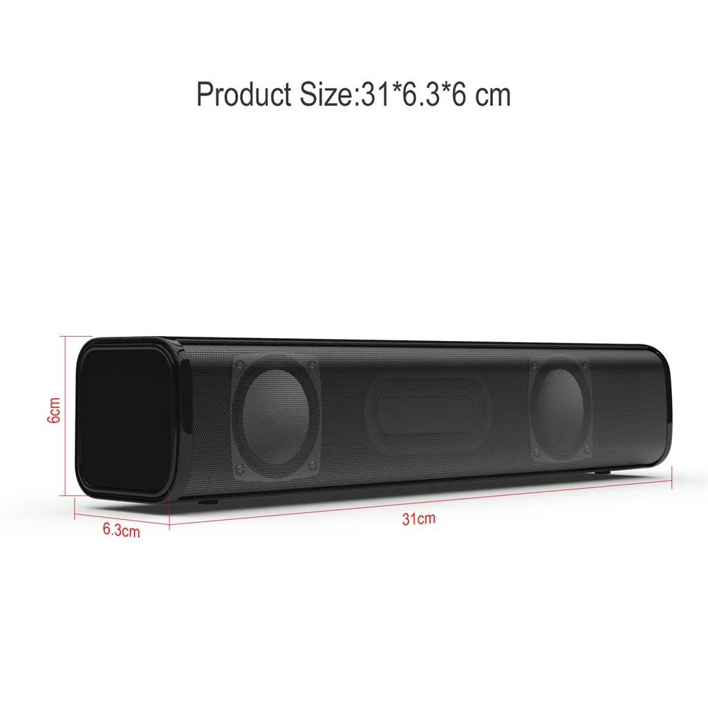Cable Mini Bar Long Strip 3D Surround Bass Laptop Speaker Subwoofer For PC USB 2.0 Computer Speaker#20