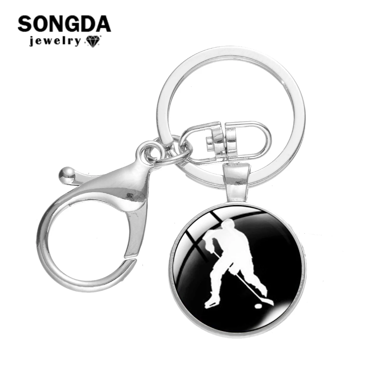 SONGDA креативный спортивный брелок для хоккея на поле ручная работа стеклянный