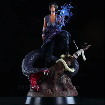 

Anime GK Statue Naruto Shippuden Uchiha Sasuke Chidori Fight Scenes LED Uchiha Itachi PVC Action Model Collectible Toy Gift R447